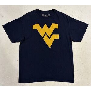 The Victory West Virginia University Shirt Mens Large Blue College Short Sleeve